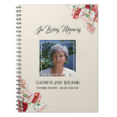 Memorial oder Beerdigung Gästebuch Wasserfarbengef Notizblock (Vorderseite)