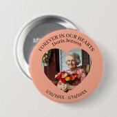 Memorial or Vigil Keepsake | Forever in our Hearts Button (Vorne & Hinten)