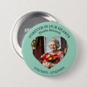 Memorial or Vigil Keepsake | Forever in our Hearts Button (Vorne & Hinten)