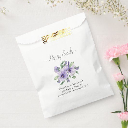 Memorial Pansy Seed Funeral  Geschenktütchen (Versiegelt)