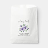 Memorial Pansy Seed Funeral  Geschenktütchen (Vorderseite)
