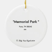 Memorial Park, Paris TN Keramikornament (Hinten)