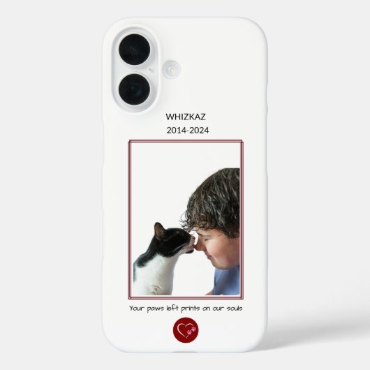 Memorial "Paws Verlassen Print on Our Souls" Case-Mate iPhone Hülle (Rückseite)