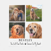 Memorial Personalisiert 4 Fotomaterial Hund Fleecedecke (Vorderseite)