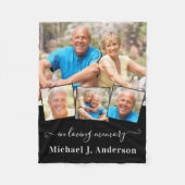 Memorial Personalisiert 4 Picture in Love Memory Fleecedecke (Vorderseite)