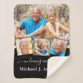 Memorial Personalisiert 4 Picture in Love Memory Sherpadecke (Vorderseite)