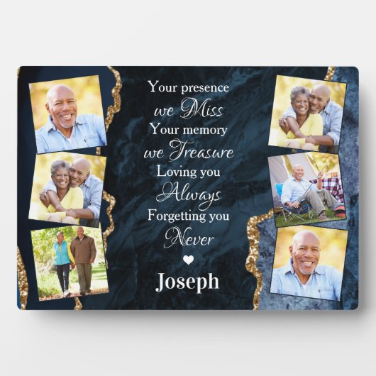 Memorial Personalisiert 6 Bild in Love Memory Fotoplatte (Vorderseite)