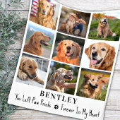 Memorial Personalisiert 9 Fotomaterial Collage Dog Fleecedecke
