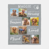 Memorial Personalisiert Beileid 8 FotoCollage Fleecedecke (Vorderseite)