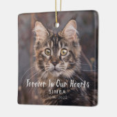 Memorial Personalisiert Cat Foto Keramikornament (Links)