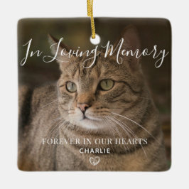 Memorial Personalisiert Cat Foto Keramikornament