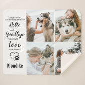 Memorial Personalisiert Dog 4 Bilder Sammlung Sherpadecke (Vorderseite (Horizontal))
