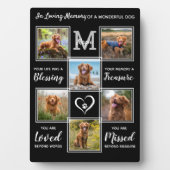 Memorial Personalisiert Dog Collage Fotoplatte (Vorderseite)