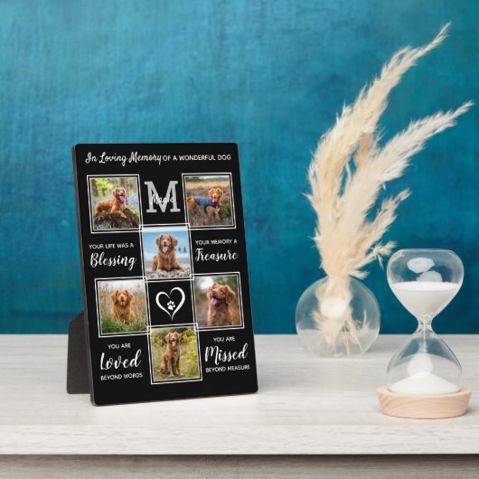 Memorial Personalisiert Dog Collage Fotoplatte (Seite)