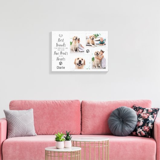 Memorial Personalisiert Dog Collage Leinwanddruck (Insitu (Wohnzimmer))