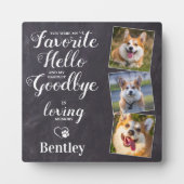 Memorial Personalisiert Dog Loss Keepake Foto Fotoplatte (Vorderseite)