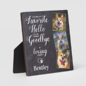 Memorial Personalisiert Dog Loss Keepake Foto Fotoplatte (Vorderseite)