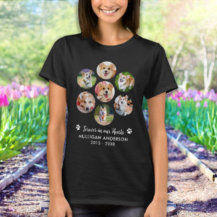 Memorial Personalisiert Hund 7 FotoCollage T-Shirt