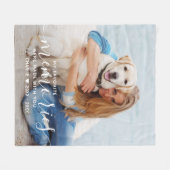 Memorial Personalisiert Modernes Dog Foto Fleecedecke (Vorderseite (Horizontal))