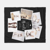 Memorial Personalisiert Multi Foto Collage Fleecedecke (Vorderseite (Horizontal))