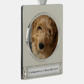 Memorial personalisierter benutzerdefinierter Foto Banner-Ornament Silber (Rechts)