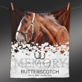 Memorial Pet Horse Foto Fleecedecke