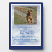 Memorial Pet Hund spirituelle benutzerdefinierte F Fotoplatte (Vorderseite)