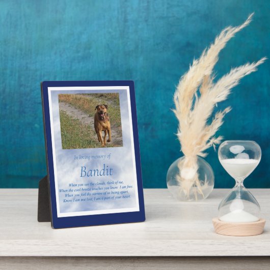 Memorial Pet Hund spirituelle benutzerdefinierte F Fotoplatte (Seite)