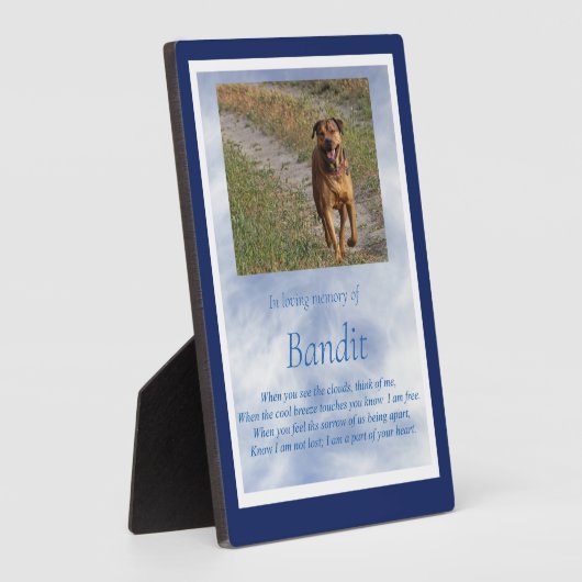 Memorial Pet Hund spirituelle benutzerdefinierte F Fotoplatte (Seite)