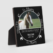Memorial - Pferdeverlust - Benutzerdefiniertes Fot Fotoplatte (Vorderseite)