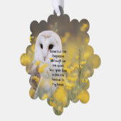  Memorial Photo Barn Owl Bird  Ornament Karte (Linke Ecke)