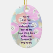 Memorial Photo Keepsake Bingo Game Keramik Ornament (Hinten)