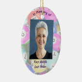 Memorial Photo Keepsake Bingo Game Keramik Ornament (Rechts)