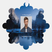 Memorial Photo Mountain Lake Winter Snow Ornament Karte (Vorderseite)