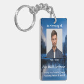 Memorial Photo Mountain Lake Winter Snow Schlüsselanhänger (Vorderseite links)