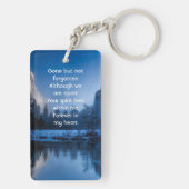 Memorial Photo Mountain Lake Winter Snow Schlüsselanhänger (Rückseite)