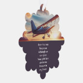 Memorial Photo Pilot Airplane Flying Sunset Ornament Karte (Rechts)