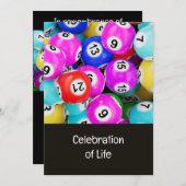 Memorial Photo Prayer Bingo Game Einladung (Vorne/Hinten)