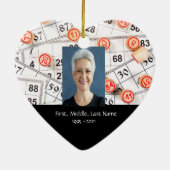 Memorial Photo Prayer Bingo Game Keramik Ornament (Hinten)