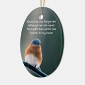 Memorial Photo Prayer Bluebird Garden Bird Keramik Ornament (Links)