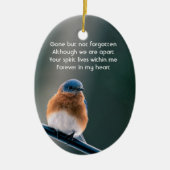 Memorial Photo Prayer Bluebird Garden Bird Keramik Ornament (Vorne)