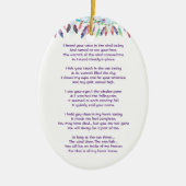 Memorial Photo Prayer Feathers Boho Tribal Native Keramik Ornament (Vorne)