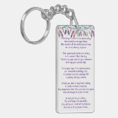 Memorial Photo Prayer Feathers Boho Tribal Native Schlüsselanhänger (Vorderseite links)