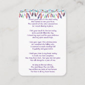 Memorial Photo Prayer Feathers Boho Tribal Native Visitenkarte (Vorderseite)