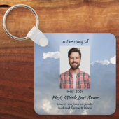 Memorial Photo Prayer Heavenly Sky Schlüsselanhänger (Vorderseite)