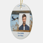 Memorial Photo Prayer Lake Geese Birds Keramik Ornament (Links)