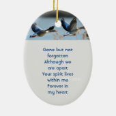 Memorial Photo Prayer Lake Geese Birds Keramik Ornament (Hinten)