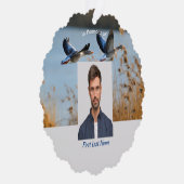 Memorial Photo Prayer Lake Geese Birds Ornament Karte (Rechts)