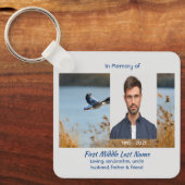 Memorial Photo Prayer Lake Geese Birds Schlüsselanhänger (Vorderseite)