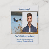 Memorial Photo Prayer Lake Geese Birds Visitenkarte (Vorderseite)